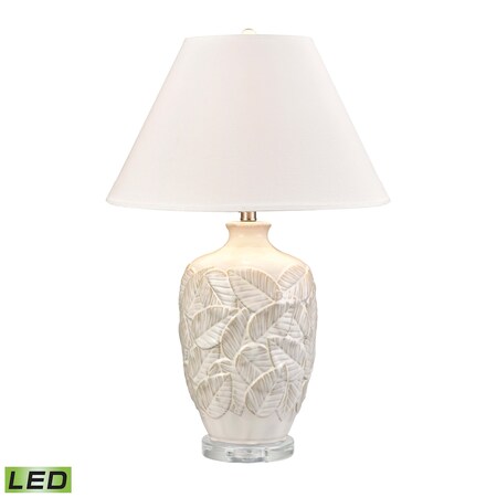 Elk Studio Goodell 27.5'' High 1-Light Table Lamp, White Glazed, Includes LED Bulb S0019-11147-LED